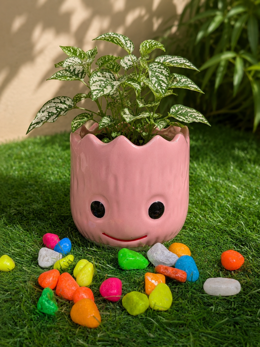 Blush Pink Groot Ceramic Planter