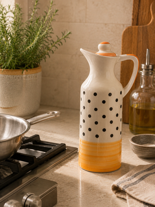 Polka Dot Ceramic Oil Dispenser