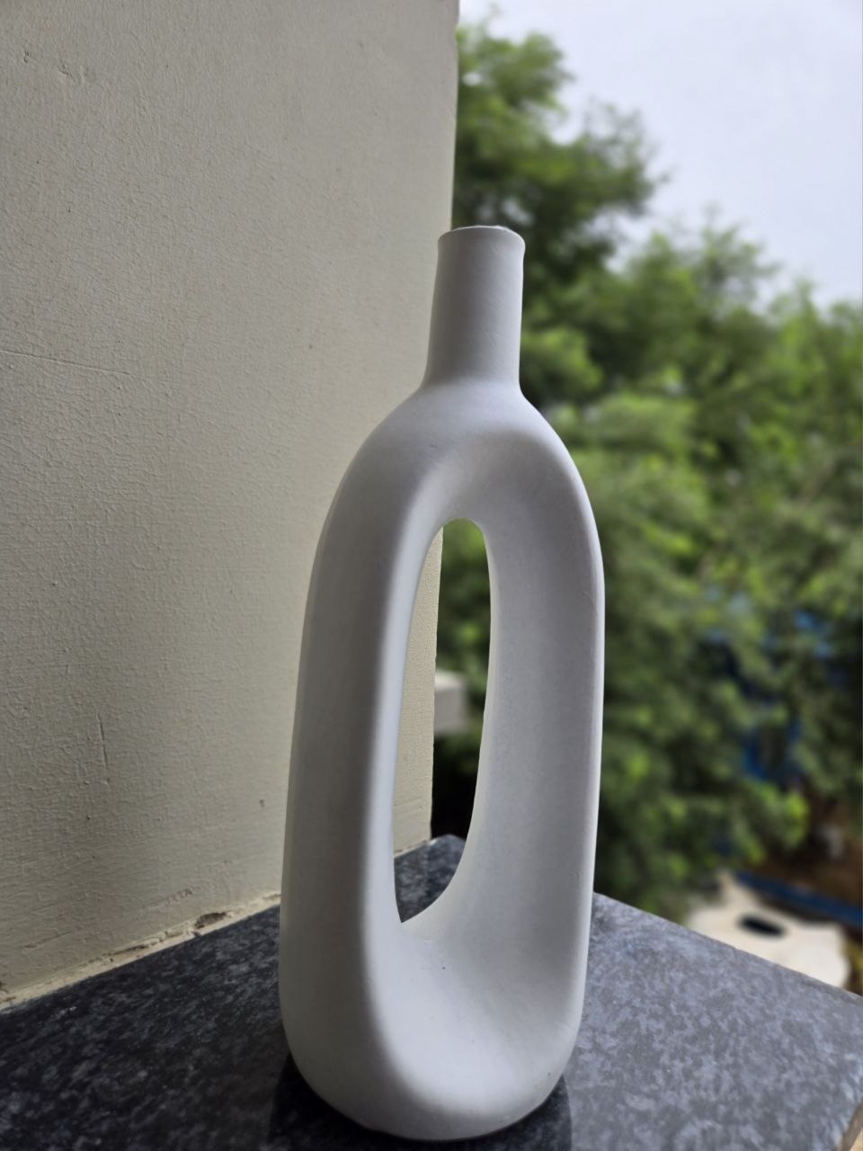 Pure White Arch Ceramic Vase (Set of 2)