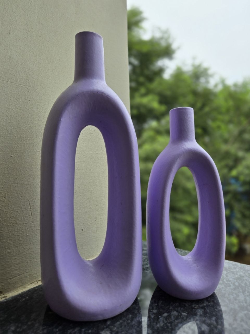 Lavender Arch Ceramic Vase (Set of 2)